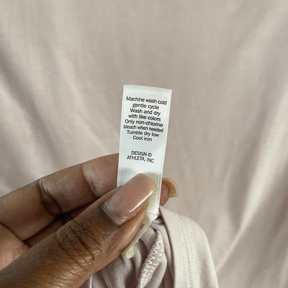 Athleta Ultimate Side Knot Twist Front Tee XXS Lavender Casual Basic Athleisure - Picture 5 of 8